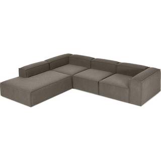 Modulær XL-hjørnesofa Lennon i bouclé