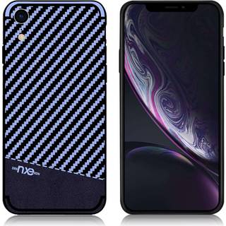 NXE iPhone Xr beskyttelsesetui i silikone med carbon tekstur - Blå