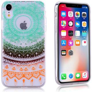 iPhone Xr beskyttelsesetui i silikone med smukt mønster - Farverig blomster mønster