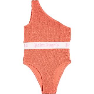 Palm Angels Kids Logo one-shoulder swimsuit - pink - Y 4