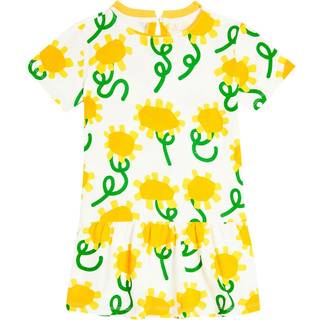 Stella McCartney Kids Floral cotton jersey dress - white - Y 14
