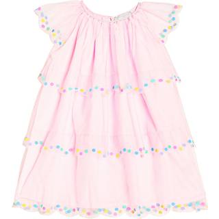 Stella McCartney Kids Embroidered ruffled dress - pink - Y 14