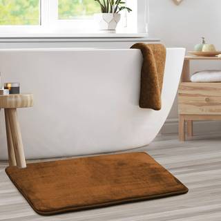 Clara Clark Bath Mat - Memory Foam Bath Mat - Blødt badeværelse tæppe - Non Slip and Super Absorbent - Hurtig tørringsmaskine Vaskbart bademåtte