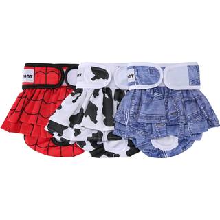 Avont 3 Pack Washable Dog bleer Kvinde (XL/25-35) Genanvendelige hundeperiode bleer d?kker kvindelige hundebleer til varmecyklus inkontinens pige