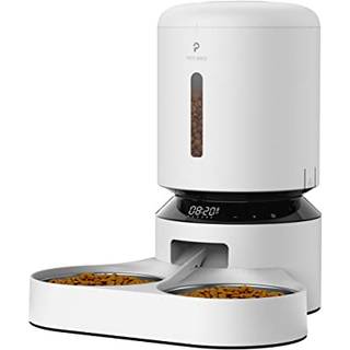 Petlibro Automatisk kattefoder dispenser til to katte 5L Auto Cat Feeder Dry Food Dispenser med Splitter & 2 Rustfrit sk?le 10s m?ltidopkald og t