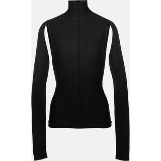 Khaite Marlowe virgin wool turtleneck top - black - L