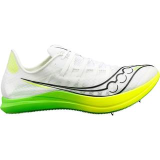 Saucony Terminal VT Spike Shoes - White, Neon Yellow, Size 10 - white