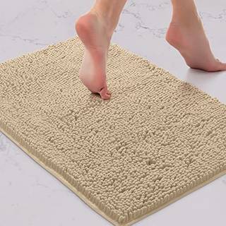 Luxurux Birch Badeværelse tæpper Luksusbad Mat-Extra-Soft Plush Badeværelset tæppe 1 '' Chenille Microfiber Super Absorberent Shaggy Bath Rug. 24