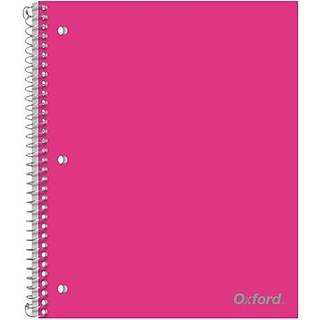 Oxford 1-subjekt Poly Notebook 8,5 x 11 tommer 3-hullers punch college regel 100 ark pr. Tidsskrift holdbare poly opbevaring lommefarver kan vari