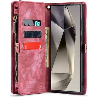 CaseMe mobilcover 008 8-kort Samsung Galaxy S24 Ultra - Rød