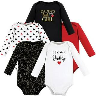 Hudson baby unisex baby bomuld lang?rmet bodysuits pige far r?d sort preemie