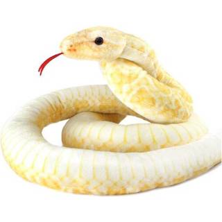 3 m (120 tommer) lang realistisk slange, ekstra lang, blødt plysdyr, slange i plys, stort plysdyr legetøj, gave til børn (Gul)