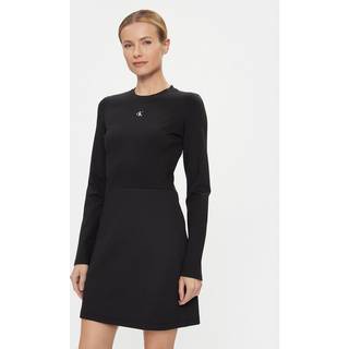 Milano Jersey Long Sleeve Dress - Black - XS