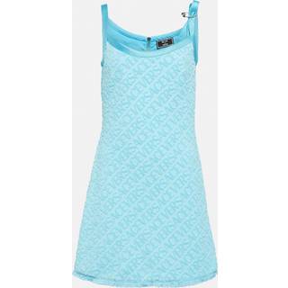 Versace Versace Allover cotton terry minidress - blue - XS