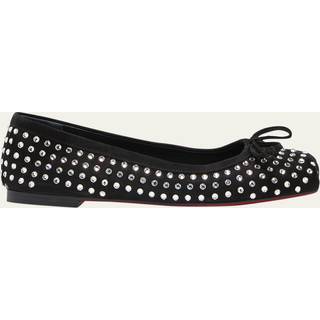 Christian Louboutin Mamadrague embellished suede ballet flats - black - EU 35.5