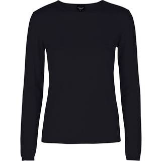 New Wool Strikbluse, Black, XL