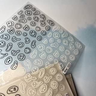 Graffiti sjov negle kunst klistermærker mærkater abstrakt snoede ansigt negl kunst klistermærke 3d selvklæbende diy design mode trend glamour dek