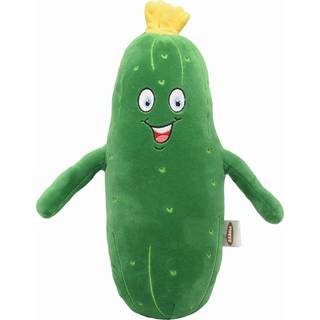 Baboli yndig pickle udstoppet dyre agurk plys plante med smil ansigt og gul corolla temmelig sød plushie legetøjsgave til enhver pickle-elsker 12