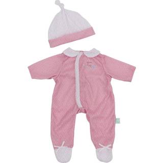 JC Toys | Berenguer Boutique | La Baby Doll Outfit | 2 stykker lyserød hvid og blomsterprint | vaskbar | Alder 2 | Passer til dukker 14 """"- 18 """"