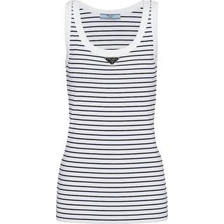 Prada Striped cotton jersey tank top - multicoloured - XS