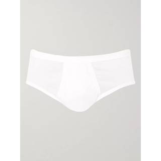 Zimmerli Herren Slip weiß Merc. Baumwolle unifarben