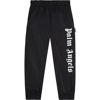 Palm Angels Kids Logo cotton jersey sweatpants - black - Y 14