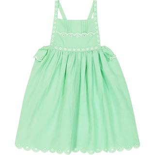 Stella McCartney Kids Embroidered linen and cotton dress - green - Y 12