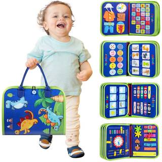 Winblo Toddler Busy Board-Montessori leget?j til 1-3 ?r gammel dreng f?dselsdagsgave uddannelsesm?ssig l?ring sensorisk travl bog for to ?r gamle