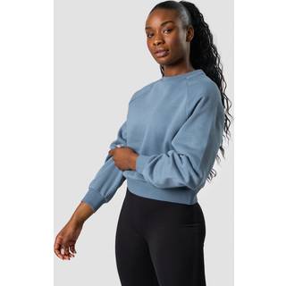 Everyday Cropped Crewneck Steel Blue