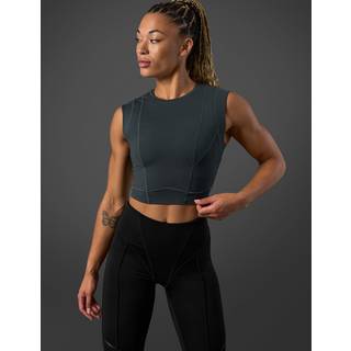 Reboot Cropped Tank Top Night Green