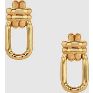 Signature Link Double Cross Earrings - Gold One