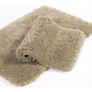 Walensee Shaggy 2-delt badet?ppes?t (20 x 32 2 pakkes?t sand) Badet?ppes?t Badem?tter til badev?relse Maskinvask/t?r Absorberende badev?relsesm?t