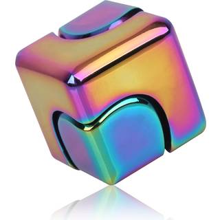 Qlkunla fidget terning spinner anti-angst fokusering fidget leget?j EDC fidgets spinner 4-i-1 leget?j metallisk fokus leget?j terning finger top