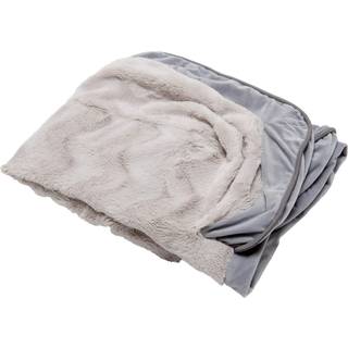 Furhaven Replacement Dog Bed Cover Perfect Comfort Plush & Velvet Waves Sofa -stil Machine Washable - Granite Gray Medium
