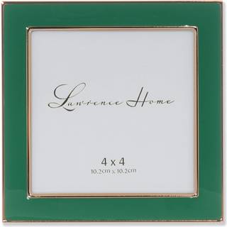 4x4 Guld metal og gr?n emalje -billedramme