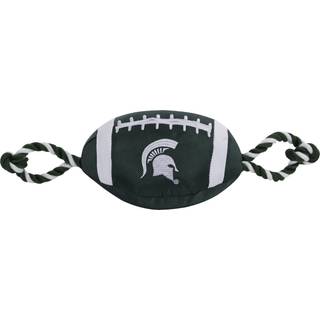 Kæledyrs første NCAA Michigan State Spartans Fodboldhund Legetøj Tough Quality Nylon Materials Strong Pull Ropes Inner Squeaker Collegiate Team C