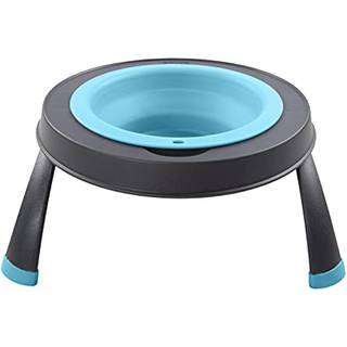 Dexas Popware til kledyr Single Elevated Pet Feeder Small Gr/Bl