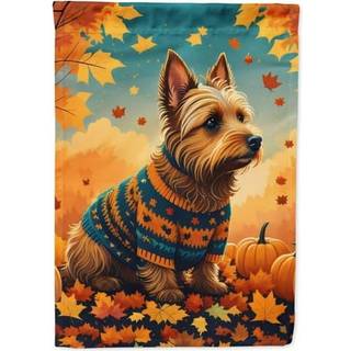 Caroline's Treasures DAC1010CHF Australske Terrier Terrier Fall House Flag Stor veranda ærme pol dekorativt uden for gårdspladser Artwork Wall Ha