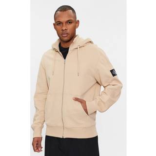 Calvin Klein Elegant Beige Zip Hooded Sweatshirt