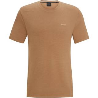 BOSS Rib T Shirt - Brown - Medium