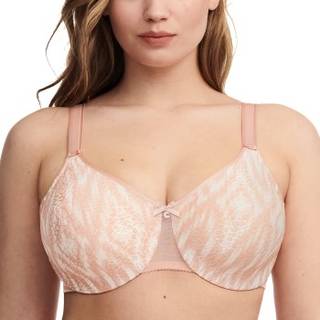 Chantelle C Magnifique Underwired Bra - White/Pink - F 85