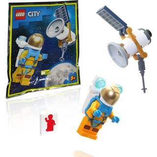 Lego City Minifigure Space Port - Astronaut (med jetpack og satellit) 22 stykker foliepakke