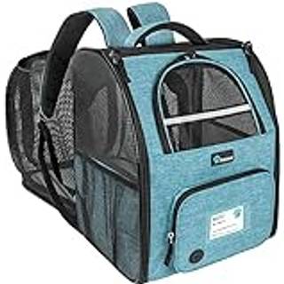 Petami Dog Cat Rygsæk Carrier Expandable Pet Carrier Rygsæk til rejser Vandring Lille Medium Dog Puppy Large Cat Bærende rygsæk Airline godkendt