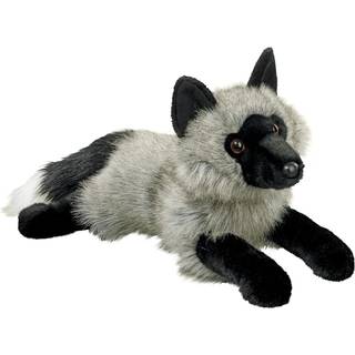 Douglas Sterling Silver Fox Plysbamse: Realistisk, vægtet rævbamse med ravfarvede øjne og hvid spids på halen