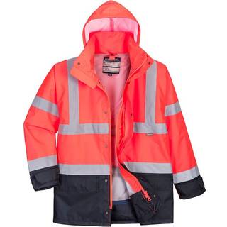 Hi-Vis Executive 5-i-1 Jakke - Rød/Marine (Størrelse: XS)