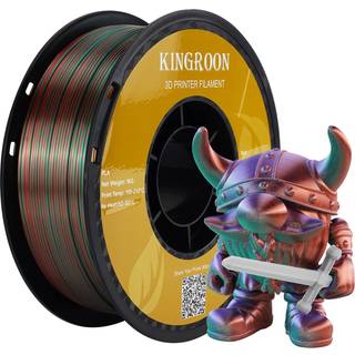 Kingroon Pla 3D-printerfilament Triple Color Silk Pla Filament Dimensionel n?jagtighed +/- 0,03 mm 1 kg spole (2,2 lbs) 1,75 mm gr?n lilla kobber