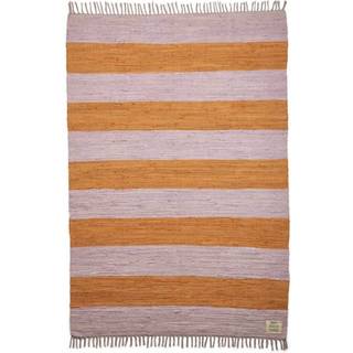 Håndvævet Chindi-bomuldstæppe med frynser