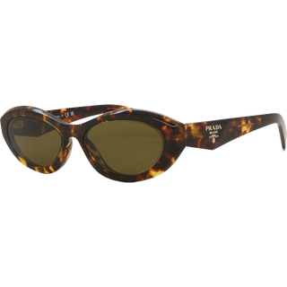 Prada Kvinde PR 26ZS 14L09Z Solbriller Acetat Grøn Brun Geometrisk Normal