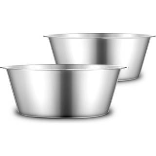 Urbuddies 1,1 gallon Ekstra store hunde sk?le 2 pakke xl rustfrit st?l hundevandsk?le til xlarge hunde poleret opvaskemaskine sikker let at reng?