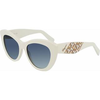 Ferragamo Kvinde SF1022S 103 Solbriller Acetat Elfenben Blå Cat Eye Skygge